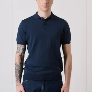 Polo in maglieria Blu
