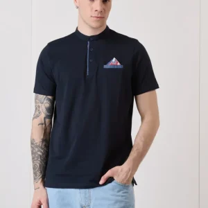 Polo Coreana Blu con Pochette e interni in tessuto V2