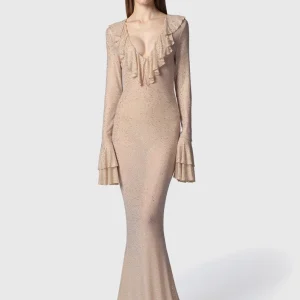 ABITO LUNGO COVE NUDE-CRYSTAL